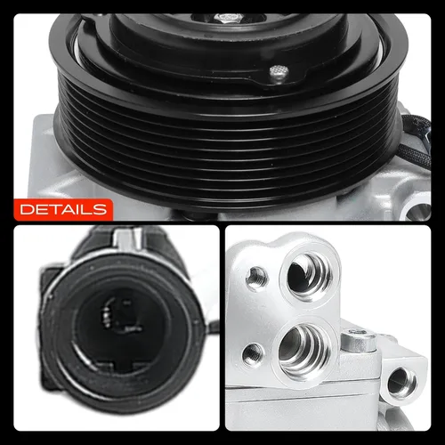 Vista 9 de A-Premium Compresor de A/C con embrague compatible con John Deere 3200 3215 3220 3400 3415 3420 3800, tipo 10PA15C