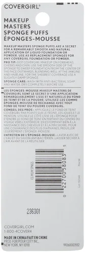 Vista 4 de COVERGIRL Makeup Masters Esponja Puffs, 3 unidades (el embalaje puede variar)
