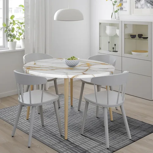 Vista 7 de Mantel para mesa redonda con estampado de mármol blanco, borde elástico, ajustado, impermeable, para mesas de interior y exterior, para comedor