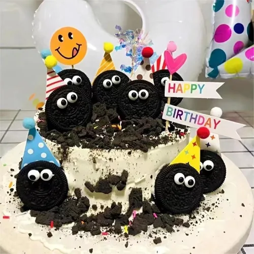 Vista 5 de Sentovac Ojos de caramelo comestibles de 1 cm, espolvoreados de azúcar para galletas, pasteles, cupcakes, decoraciones de ojos pequeños de caramelo