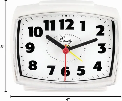 Vista 3 de Equity 33100 - Reloj despertador analógico silencioso eléctrico con esfera iluminada