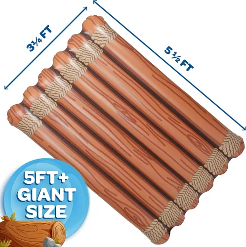 Vista 4 de Flotador inflable gigante para piscina para varias personas, capacidad de peso de más de 600 libras, 5 pies de largo, resistente, 4 veces más grueso