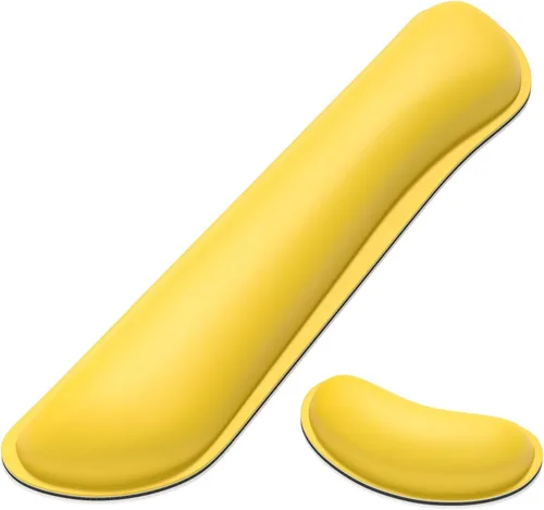 Vista 11 de Dapesuom Reposamuñecas para ratón, soporte ergonómico de espuma viscoelástica para muñeca de ratón, almohadilla de descanso para mano de cuero tipo