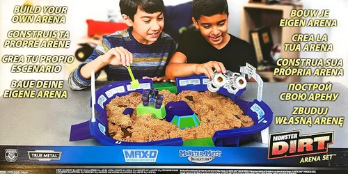 Vista 4 de Monster Jam Gears Galaxies Monster Dirt Arena Set - Construye tu propia arena
