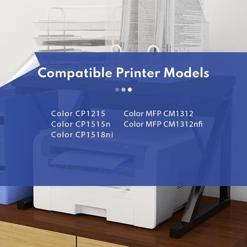 Vista 2 de Cartucho de tóner negro 125A Reemplazo para tinta de impresora HP Color CP1215 CP1515n CP1518ni, Color MFP CM1312 CM1312nfi CB540A - Paquete de 2