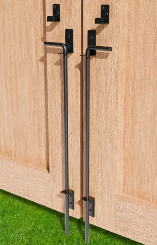 Vista 10 de Perno de caña de servicio pesado de 12 pulgadas, varilla de caída de puerta, herraje extra grueso, pestillo de suelo para cercas de madera, PVC