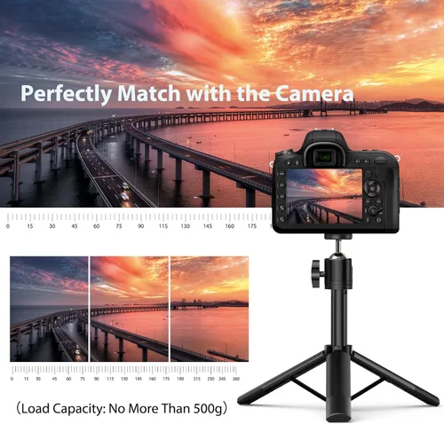 Vista 9 de EMEET - Trípode de cámara web, mini trípode profesional para cámara web, alturas ajustables con cabezal giratorio de 360°, portátil y ligero, uso