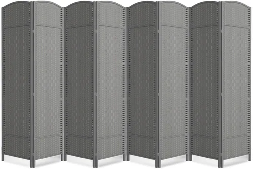 Vista 24 de Divisor de habitación de 4 paneles, pantalla de privacidad plegable de 6 pies, divisor de pared de panel plegable extra ancho con divisor de pared