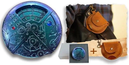 Vista 13 de Juego de dados de ruleta único 7 en 1 de metal DND para juegos de rol de mesa, dados giratorios para juegos de rol, juegos de dados DND equilibrados