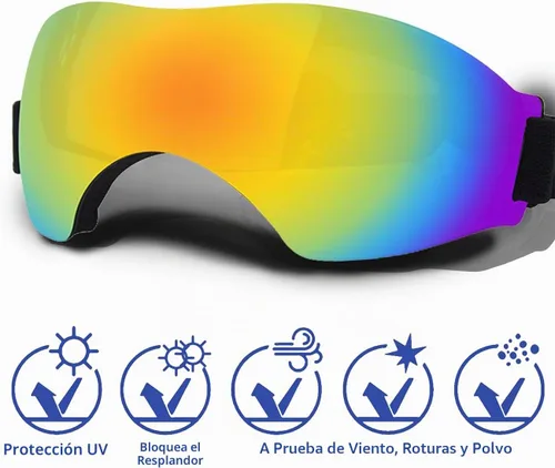 Vista 2 de Gafas de sol para perros pequeños, gafas para perros con correa ajustable, protección UV, adecuadas para perros pequeños Estilo liso-Multicolor