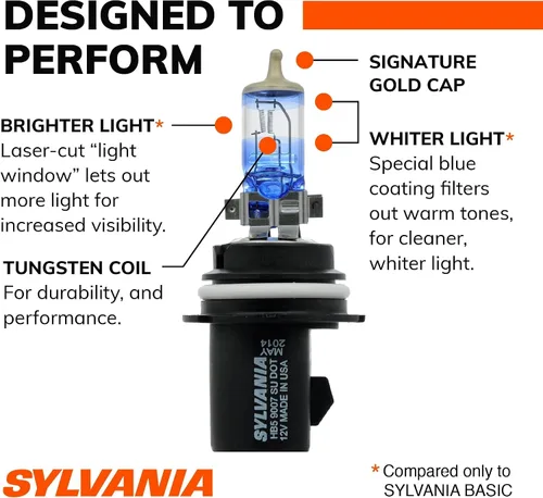Vista 8 de SYLVANIA - 9007 SilverStar Ultra - Bombilla de faro halógeno de alto rendimiento, haz alto, haz bajo y bombilla de repuesto antiniebla, la luz más