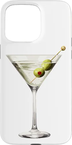 Vista 31 de Martini Glass Green Olive Bartender Vodka Gin Cocktail Drink Case para iPhone 17