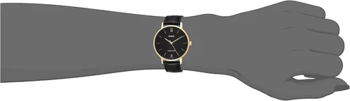 Vista 6 de Casio LTP-VT01GL-1B nuevo reloj analógico original para mujer correa de cuero negro LTP-VT01