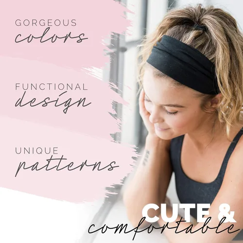 Vista 70 de Maven Thread 4" Wide Workout Headbands for Women – Non-Slip Sweatbands for Gym, Running & Yoga