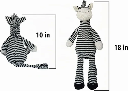 Vista 4 de Ice King Bear Peluche de cebra suave de 10 pulgadas (tejido a mano)