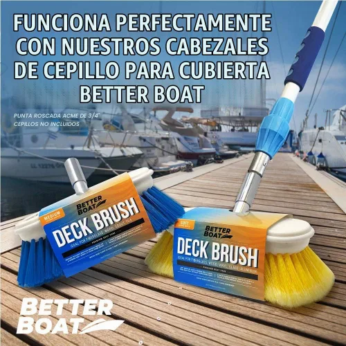 Vista 4 de Poste de extensión, varilla telescópica, mango de cepillo extensible de 1.8 a 3 pies