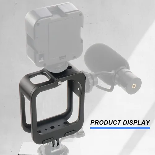Vista 7 de Accesorios para Gopro Max Funda de aleación de aluminio, carcasa protectora de marco con interfaz de zapata compatible con GoPro MAX lente