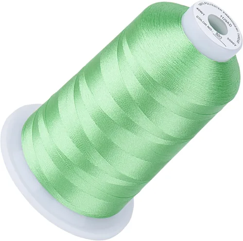 Vista 77 de Simthread 5500 yardas de hilo de bordar, 5000M de alto rendimiento 40WT 100% hilo de poliéster – 170+ colores vívidos, clasificado de alta velocidad
