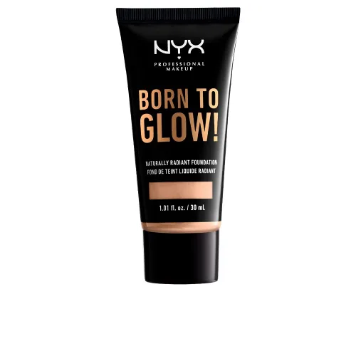Vista 16 de NYX PROFESSIONAL MAKEUP Base de maquillaje Born To Glow Naturally Radiant, cobertura media - almendra