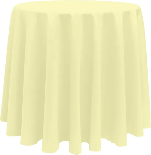 Vista 16 de ULTIMATE TEXTILE Mantel redondo de lino de poliéster de 120 pulgadas, color rosa neón