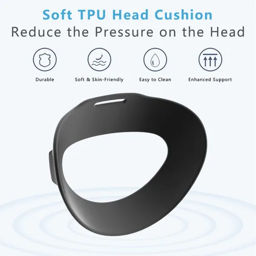 Vista 6 de Saqico Head Strap with Battery for Oculus Quest 2 10000mAh Battery Pack Extend 8H Playtime Fast Charging VR Power Adjustable Elite Strap Replacement