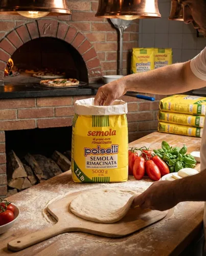 Vista 8 de POLSELLI Harina de sémola italiana, 11 libras (5 kg), Sémola molida fina Rimachinata para pasta fresca, pan, trigo duro, Producto de Italia, Fine
