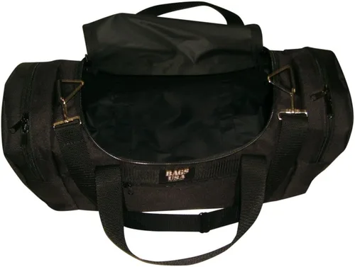 Vista 26 de Bolsa de lona triple grande con apertura en U, bolsillo frontal y dos compartimentos laterales, perfecta bolsa de cabina fabricada en Estados Unidos.