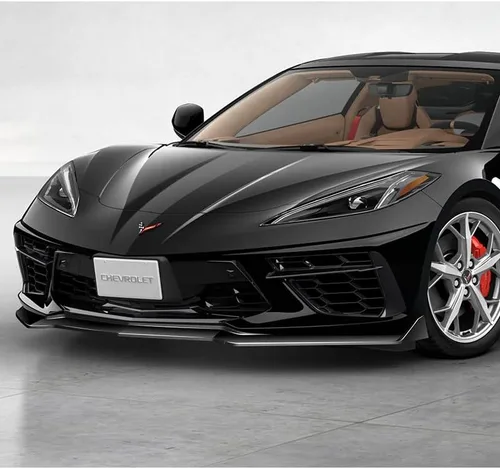 Vista 7 de Kit de 3 bordes de parachoques delantero compatibles con Chevy Corvette C8 2020-2025, alerón de protección con moldura divisora estilo 5VM, difusor