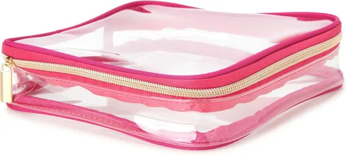 Vista 7 de Juicy Couture Bolsa de maquillaje negra Organizador de cosméticos Esenciales de viaje Weekender Velour Rhinestone Gold Trim