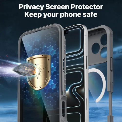 Vista 100 de CENHUFO Funda de privacidad para iPhone 11 Pro, funda de cuerpo completo con protector de pantalla de privacidad de vidrio templado 9H integrado
