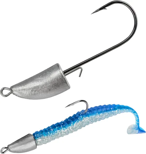 Vista 9 de THKFISH Weedless Swimbait Jig Heads for Bass Fishing, Weighted Texas Rig Hook Fishing Hooks Saltwater Freshwater 1/8 oz, 1/6 oz, 1/4 oz, 3/8 oz, 1/2