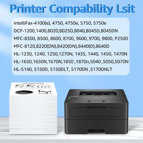 Vista 2 de NineLeaf Cartucho de tóner compatible y unidad de tambor para TN560 TN460 TN570 y DR500 DR510 DR400 para DCP-8020 D/8025D HL-1650/1850/5040/5050