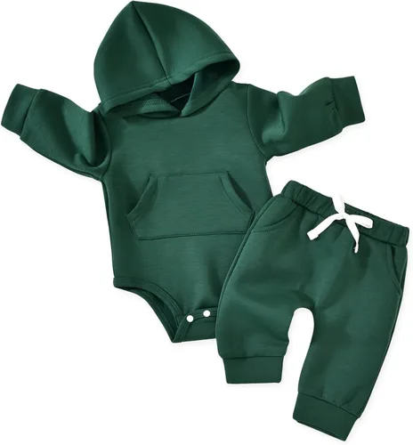 Vista 14 de Aalizzwell Conjunto de sudadera con capucha de invierno para bebé infantil Albaricoque