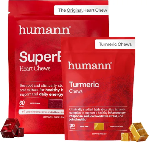 Vista 10 de Humann Suplemento masticable de cúrcuma – Complejo de curcumina de alta absorción clínicamente estudiado – sabor cítrico naranja – de SuperBeets