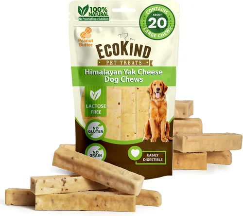 Vista 26 de EcoKind Premium Gold Yak Cheese Masticables para Perros del Himalaya, golosinas saludables para perros pequeños, totalmente naturales, masticables