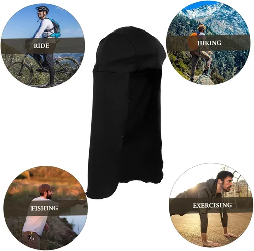 Vista 8 de Yardwe 4 piezas turbante sombrero de pesca sombrero de sol para hombre sombrero visera montañismo liner sombrero deportivo sombrero de sol
