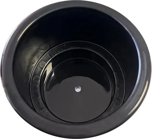 Vista 6 de DNB Portavasos de Plástico Negro - 4 PCS Soportes para Bebidas de Inserción con Drenaje - Accesorios para Barco Marino Coche RV