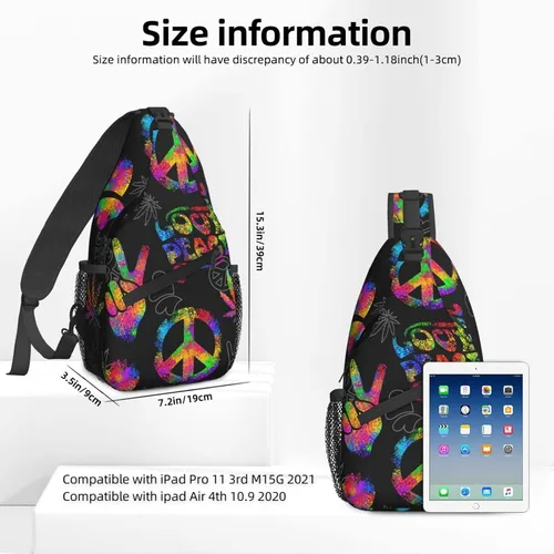 Vista 2 de Famame Mochila bandolera para el pecho, bolsa de hombro, gimnasio, ciclismo, viajes, senderismo, mochila para hombres y mujeres, MultiColor1