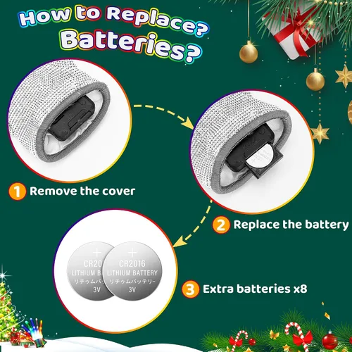 Vista 6 de ENERKIDI LED Gloves 2pair Light Up Gloves for Kids Gifts for 3 4 5 6 7 8 Year Old Boys Birthdays Christmas Toys for Boys