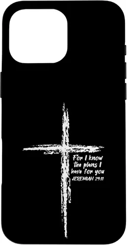 Vista 19 de Cross I Know The Plans Verse Bible Jesus God - Funda de regalo cristiana para iPhone 17