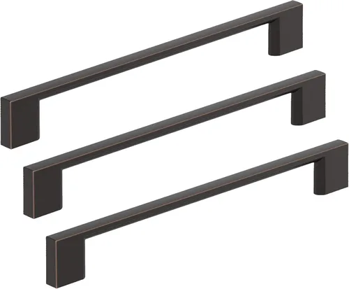 Vista 28 de Amerock 10BX37131CZ Tirador de gabinete Champán Bronce 3-3/4 pulgadas (96mm) de centro a centro Paquete de 10 unidades Cityscape Herrajes