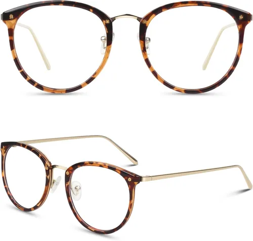 Vista 17 de Happy Store CN81 - Gafas de gran tamaño con montura UV 400 transparente Azul