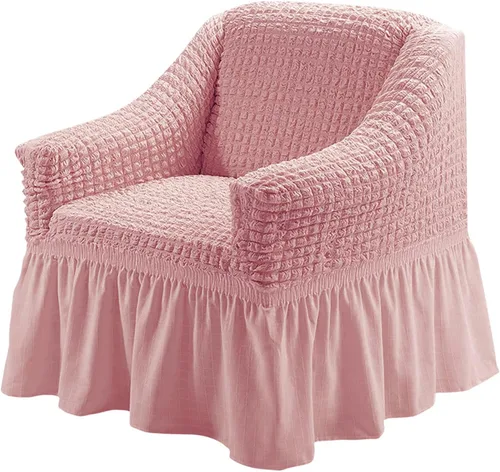 Vista 20 de Jeloris Funda Protectora Elástica para Sofá de Dos Plazas de Fácil Ajuste con Falda, Protector de Muebles Universal Duradero Lavable de Alta Beige