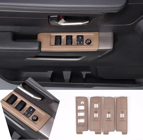 Vista 11 de Cubierta protectora para panel de botón de elevación de ventana de puerta de automóvil compatible con Toyot@Tundra/Sequoia 2022-2024, cubierta