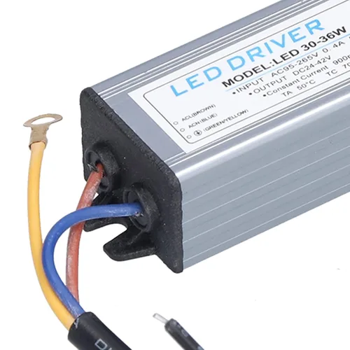 Vista 5 de Controlador LED impermeable IP65 Adaptador de transformador de fuente de alimentación AC 95 a 265V a DC 24 a 42V Salida de bajo voltaje 900mA 30/36W