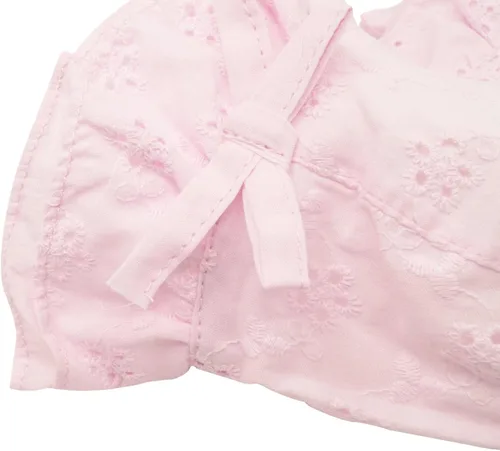 Vista 3 de Adorable sombrero para niñas con diseño floral bordado de ala ancha con SPF 50+