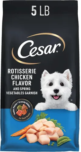 Vista 12 de Comida para perros de raza pequeña seca Cesar, Pollo Made in USA, Real chicken #1 ingredient, 26 essential nutrients, supports small breed health