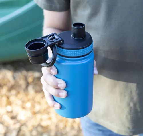 Vista 2 de MIRA Botella de agua de acero inoxidable para niños, 12 onzas – Termo de metal que mantiene el frío durante 24 horas, caliente durante 12 horas