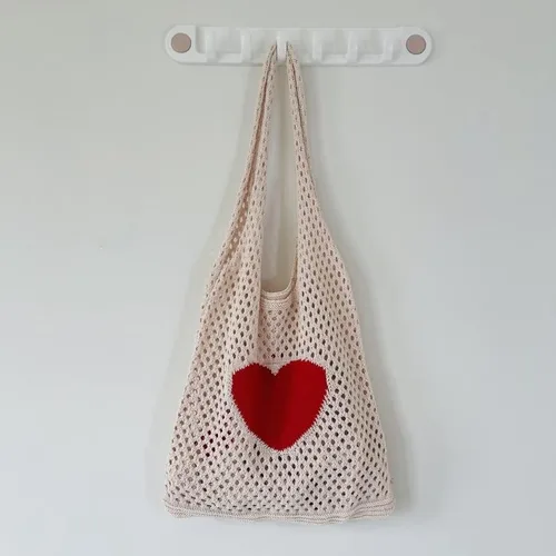 Vista 5 de Bolsos de mujer Hobo Bolsas de punto Bolsas de malla Bolsas de hombro huecos Bolsas de compras