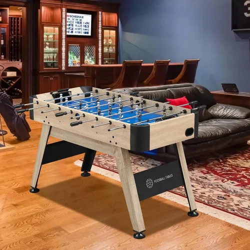 Vista 4 de IDEALHOUSE Mesa de futbolín de tamaño completo de 54 pulgadas, juego de mesa de fútbol para niños y adultos, fútbol de mesa de arcade para el hogar
